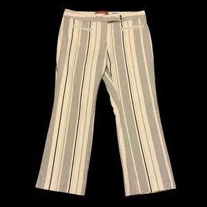 ANTHROPOLOGIE CARTONNIER STRIPED  CROPPED FLARE CHARLIE TROUSER/ Size 10